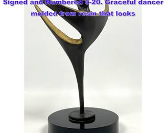 Lot 779 MEDRICH 1987 Resin sculpture. Signed and Numbered 620. Graceful dancer molded from resin that looks