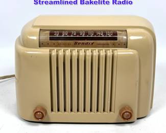 Lot 1280 Bendix Art Deco Machine Age Streamlined Bakelite Radio
