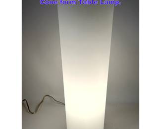 Lot 861 Modernist White Glass Italian Style Cone form Table Lamp. 