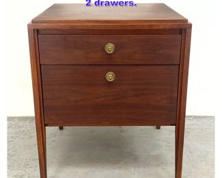 Lot 1220 Widdicomb side table with 2 drawers. 