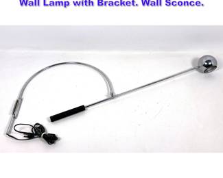 Lot 1223 Robert Sonneman Orbiter Chrome Wall Lamp with Bracket. Wall Sconce. 