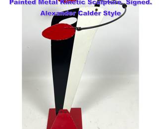 Lot 864 Vintage California Artist Brad Howe Painted Metal Kinetic Sculpture. Signed. Alexander Calder Style