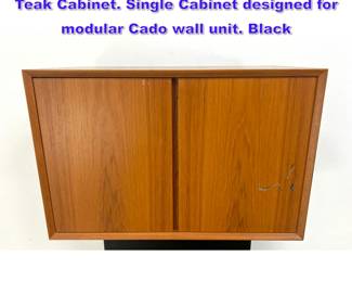 Lot 1035 POUL CADOVIUS Danish Modern Teak Cabinet. Single Cabinet designed for modular Cado wall unit. Black 