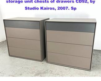 Lot 950 Pair of B and B Italia Dado living storage unit chests of drawers CD92, by Studio Kairos, 2007. Sp