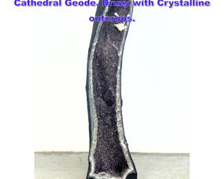 Lot 930 Tall Large Freestanding Amethyst Cathedral Geode. Druzy with Crystalline outcrops. 