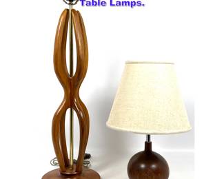 Lot 1245 2pcs Mid Century Modern Table Lamps. 