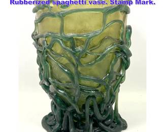 Lot 705 Gaetano Pesce Resin Medusa vase. Rubberized spaghetti vase. Stamp Mark. 