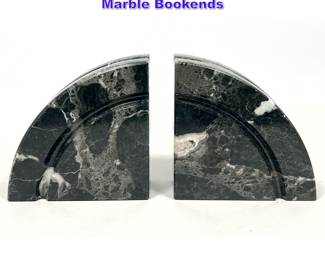 Lot 855 Italian Post Modern Marble Bookends