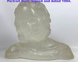 Lot 924 CHRISTOPHER COSMA Art Glass Portrait Bust. Signed and dated 1994. 
