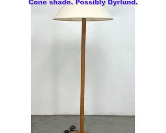 Lot 1146 Danish Modern Style Floor Lamp. Cone shade. Possibly Dyrlund.