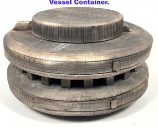 Lot 713 Rob Sieminski Raku Ceramic Vessel Container.