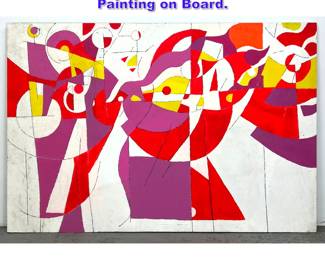 Lot 965 Jerry Siano Abstract Modern Painting on Board. 