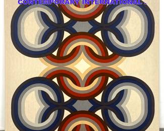 Lot 939 Stretched Textile Art Wall Hanging. CONTEMPORARY INTERNATIONAL .