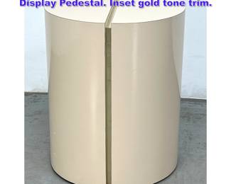 Lot 1243 Modernist Laminated Column form Display Pedestal. Inset gold tone trim. 