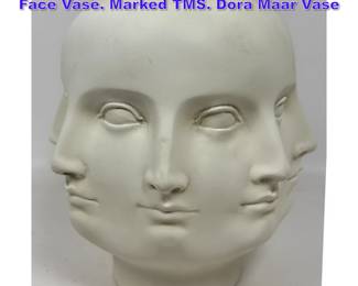 Lot 792 Fornasetti Style Perpetual Multiple Face Vase. Marked TMS. Dora Maar Vase