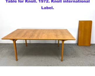 Lot 1232 Bill Stephen s Bentwood Dining Table for Knoll. 1972. Knoll international Label. 