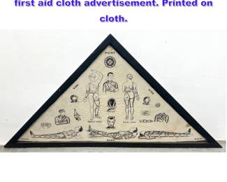 Lot 970 The St. John Ambulance Association first aid cloth advertisement. Printed on cloth.