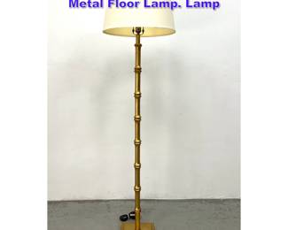 Lot 1244 Lauderdale Gold Faux Bamboo Metal Floor Lamp. Lamp