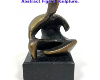 Lot 840 Small Mid Century Modern Bronze Abstract Figure sculpture. 