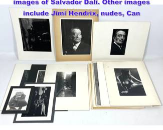 Lot 746 30pcs Art Photographs. Incl 4 images of Salvador Dali. Other images include Jimi Hendrix, nudes, Can