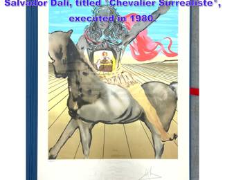Lot 800 Limited edition lithograph Print by Salvador Dali, titled Chevalier Surrealiste, executed in 1980.