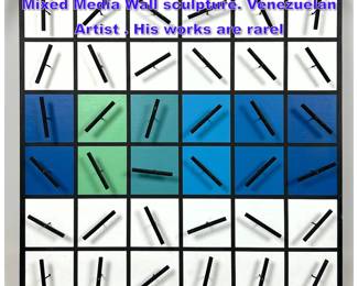 Lot 875 Romulo Contreras 1988 Postmodern Mixed Media Wall sculpture. Venezuelan Artist . His works are rarel