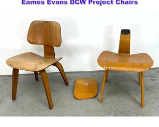 Lot 1236 Pair 50s Mid Century Bentwood Eames Evans DCW Project Chairs 
