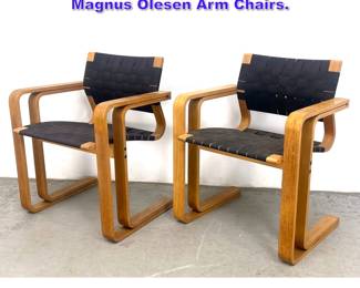 Lot 1150 Pair Thygesen and Sorensen for Magnus Olesen Arm Chairs. 