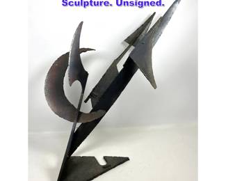Lot 927 Brutalist Cut steel Sculpture. Unsigned. 