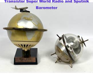Lot 1284 2pcs Vintage Star Lite Eight Transistor Super World Radio and Sputnik Barometer 