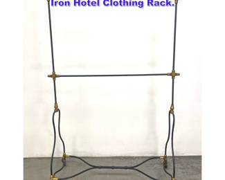 Lot 1003 Decorative French 2 Tier Gilt and Iron Hotel Clothing Rack. 