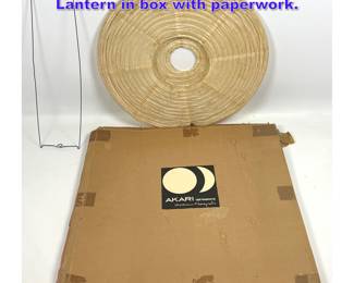 Lot 1001 Vintage Isamu Noguchi Akari Paper Lantern in box with paperwork. 