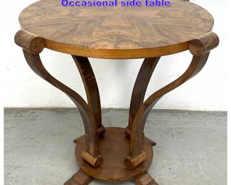 Lot 1091 Vintage Art Deco burlwood Occasional side table