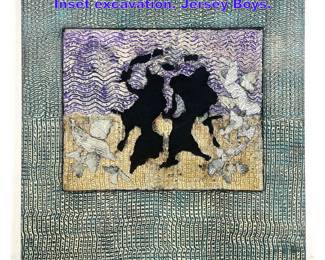 Lot 934 Bob Crewe Mixed Media Painting Inset excavation. Jersey Boys. 