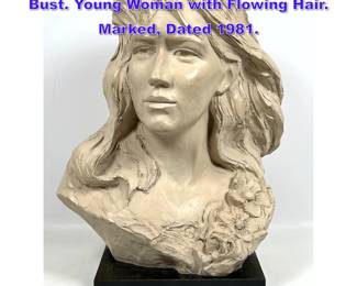 Lot 925 AUSTIN PRODS Composite Portrait Bust. Young Woman with Flowing Hair. Marked, Dated 1981. 