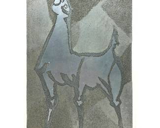 Lot 851 Mid Century Modern Printing Plate. 