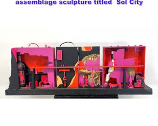 Lot 960 Jerry Siano mixed media assemblage sculpture titled Sol City 