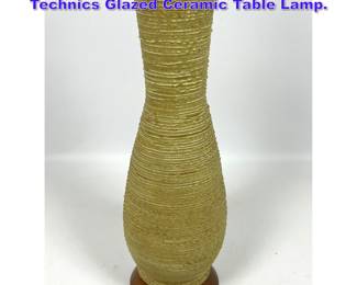 Lot 804 Mid Century Lee Rosen for Design Technics Glazed Ceramic Table Lamp. 