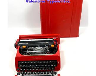 Lot 1055 Ettore Sottsass Olivetti Red Plastic Valentine Typewriter. 
