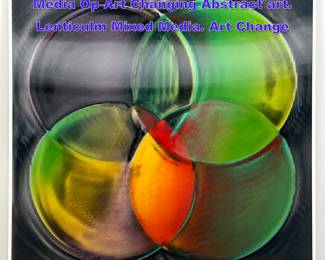 Lot 865 Bruce Jefferies Reinfeld Mixed Media Op Art Changing Abstract art. Lenticulm Mixed Media. Art Change