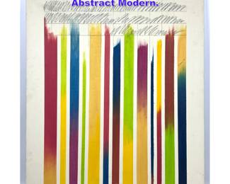 Lot 1154 Leslie Logar 77 Painting on Canvas. Abstract Modern. 