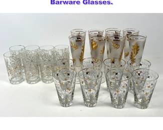 Lot 1320 24 pcs Mid Century Modern Barware Glasses.