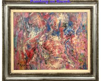 Lot 732 Resnick 57 Abstract Modern Painting on Board. 