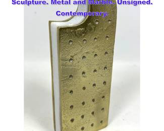 Lot 737 Pop Art Ice Cream Sandwich Sculpture. Metal and Marble. Unsigned. Contemporary.