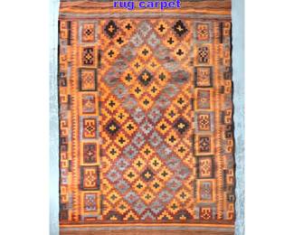 Lot 1045 5 7 X 11 6 Flat weave wool kilim rug carpet