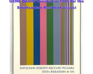 Lot 937 A Modern abstract Exhibition Poster. GENE DAVIS. Created in 1975 for the Smithsonian Resident Associ