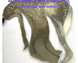 Lot 1000 Large Elaine Adrienne Gates 1969 Abstract Modern Wall Sculpture Art. Professor and artist. 