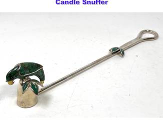 Lot 830 EMILIA CASTILLO Malachite Parrot Candle Snuffer
