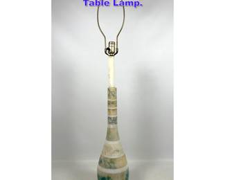 Lot 761 Layered Stained Marble Bottle Form Table Lamp. 