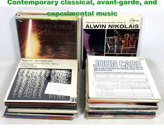 Lot 1853 75pc Large Lot of Record Albums. Contemporary classical, avantgarde, and experimental music